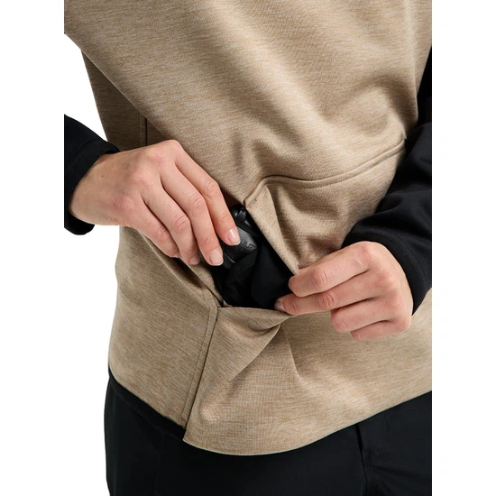 Damska Bluza Aktywna Burton Crown Weatherproof PO (Summit Taupe Heather/True Black) FW26_4 thumbnail