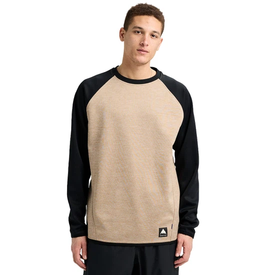 Bluza Aktywna Burton Crown Weatherproof Crew (Summit Taupe Heather/True Black) FW26_1