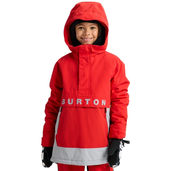 Dziecięca Kurtka Snowboardowa Burton Frostner Anorak (Flame Scarlet/Silver Sconce) FW26_1