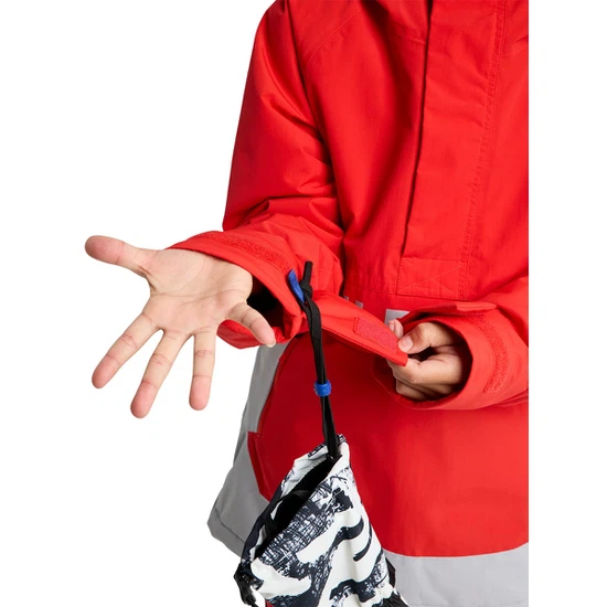 Dziecięca Kurtka Snowboardowa Burton Frostner Anorak (Flame Scarlet/Silver Sconce) FW26_6