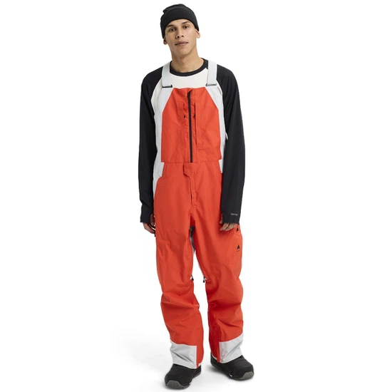 Męskie Spodnie Snowboardowe Burton Reserve GORE-TEX 2L Bib (Fiesta Red/Gray Cloud) FW26_1