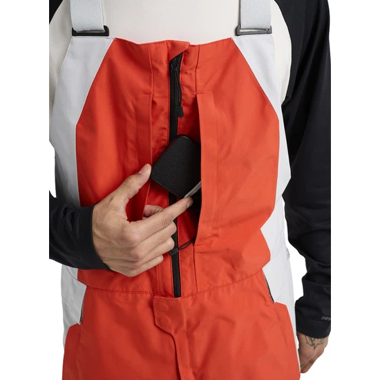 Męskie Spodnie Snowboardowe Burton Reserve GORE-TEX 2L Bib (Fiesta Red/Gray Cloud) FW26_4