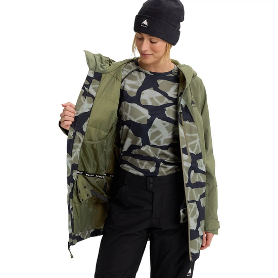 Damska Kurtka Snowboardowa Burton Reserve 2L Insulated (Forest Moss/Graffiti Camo) FW26_7 thumbnail