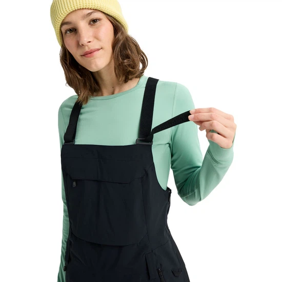 Damskie Spodnie Snowboardowe Burton Reserve 2L Stretch Bib (True Black) FW26_4 thumbnail