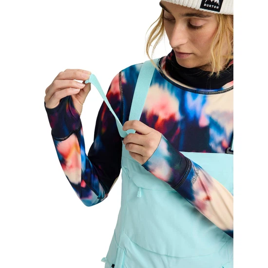 Damskie Spodnie Snowboardowe Burton Reserve 2L Stretch Bib (Light Teal) FW26_4 thumbnail
