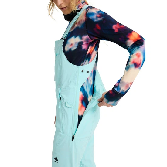 Damskie Spodnie Snowboardowe Burton Reserve 2L Stretch Bib (Light Teal) FW26_6 thumbnail
