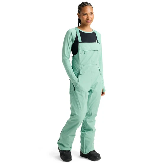 Damskie Spodnie Snowboardowe Burton Reserve 2L Stretch Bib (Soft Sage) FW26_1 thumbnail