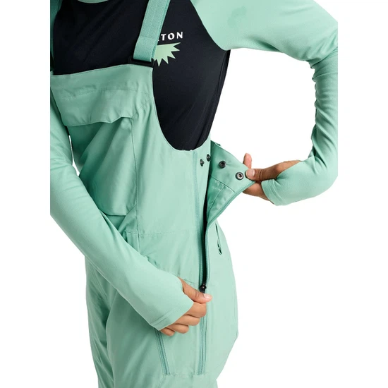 Damskie Spodnie Snowboardowe Burton Reserve 2L Stretch Bib (Soft Sage) FW26_5