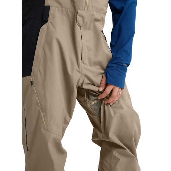 Spodnie Snowboardowe Burton Reserve 2L Relaxed Bib (Summit Taupe/True Black) FW26_6 thumbnail