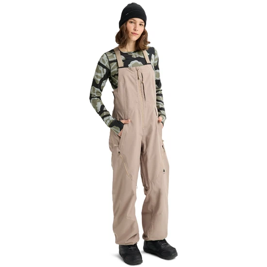 Damskie Spodnie Snowboardowe Burton Reserve 2L Bib (Summit Taupe) FW26_2 thumbnail