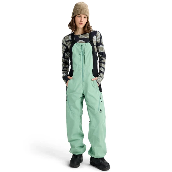 Damskie Spodnie Snowboardowe Burton Reserve 2L Bib (Soft Sage/True Black) FW26_1 thumbnail