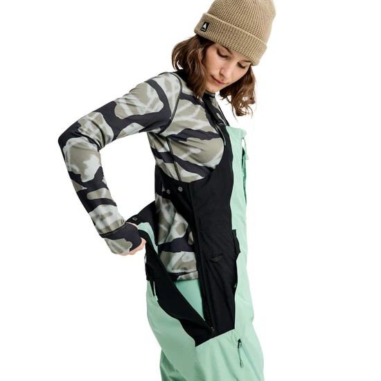 Damskie Spodnie Snowboardowe Burton Reserve 2L Bib (Soft Sage/True Black) FW26_6 thumbnail