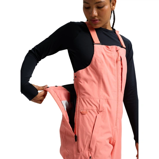 Damskie Spodnie Snowboardowe Burton Reserve 2L Bib (Sunrise Coral) FW26_5 thumbnail