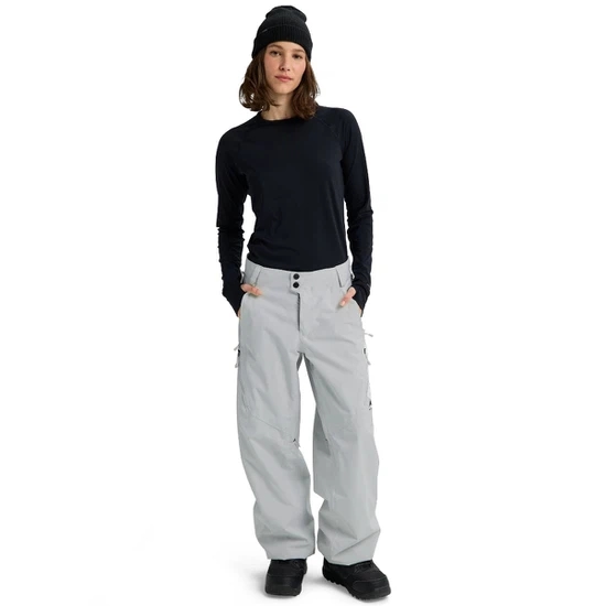 Damskie Spodnie Snowboardowe Burton Reserve 2L Relaxed (Gray Cloud) FW27_3