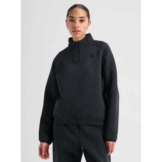 Damska Bluza Aktywna Burton SpaceCloud 1/4 Zip (True Black Heather) FW27_1