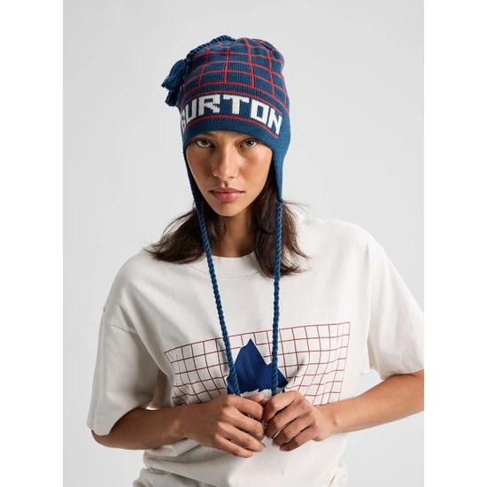 Czapka Zimowa Burton 50th 86 Earflap Beanie (Selvedge Blue/Performer Red/Stout White) FW27_3