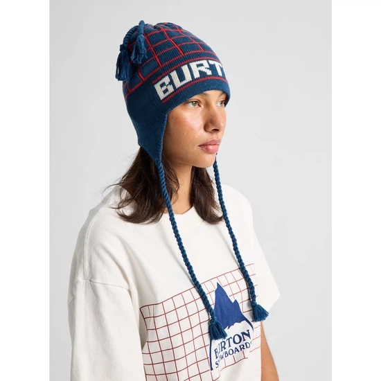 Czapka Zimowa Burton 50th 86 Earflap Beanie (Selvedge Blue/Performer Red/Stout White) FW27_2