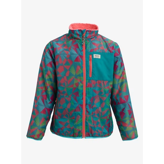 Dziecięcy Kurtka Burton Snooktwo Reversible (Green-Blue Morse Geo/Georgia Peach) FW20_1