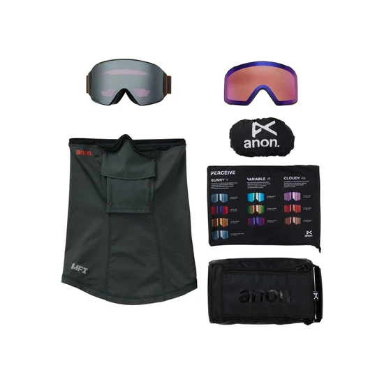 Gogle Anon M4 Cylindrical MFI (Fiesta Red / Perceive Sunny Onyx) FW26_6 thumbnail