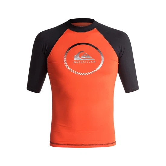 Lycra Quiksilver Active - Short Sleeve Rash Vest (Flame / Black) Ss17_3 thumbnail