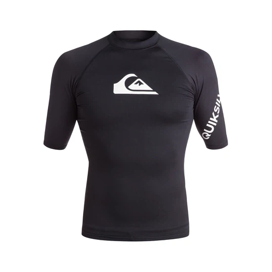 Lycra Quiksilver All Time Short Sleeve Rushguard (Black) Ss18_1