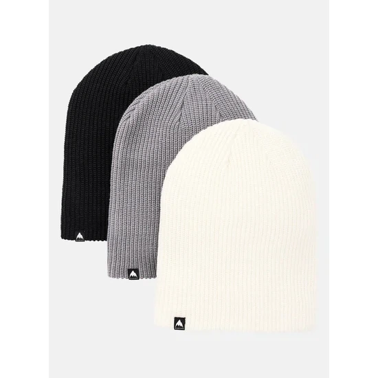 Czapka Zimowa Burton Recycled DND Beanie 3-Pack (True Black/Sharkskin/Stout White) FW26_1