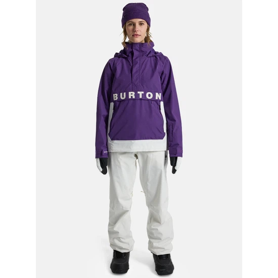 Damska Kurtka Snowboardowa Burton Frostner Anorak (Imperial Purple/Stout White) FW25_8