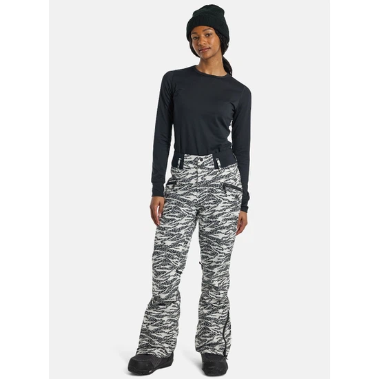 Damskie Spodnie Snowboardowe Burton Marcy High Rise Stretch (Zebra Camo) FW25_3