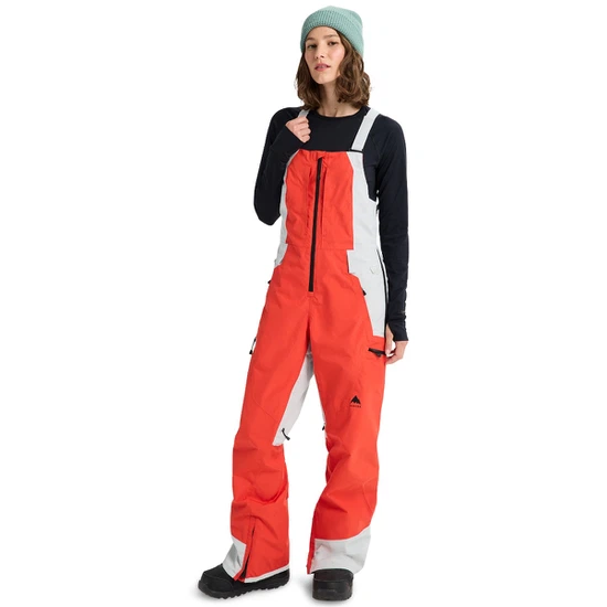 Damskie Spodnie Snowboardowe Burton Reserve GORE-TEX 2L Bib (Fiesta Red/Gray Cloud) FW26_1