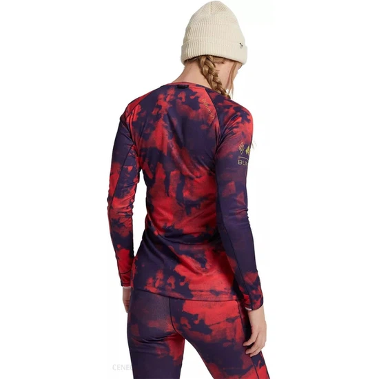 Damska Bielizna Aktywna Burton AK Helium Power Grid Crew (Hibiscus Pink/Cloud Marble) FW21_2