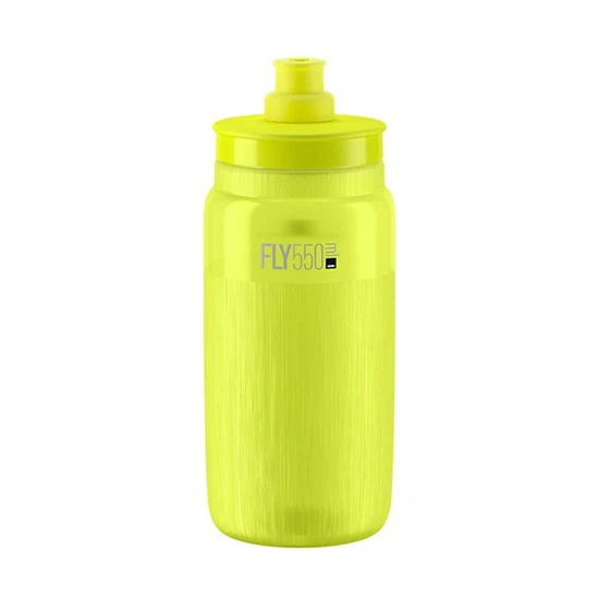Bidon Elite Fly Tex 550ml (Yellow Fluo/Grey Logo)_1