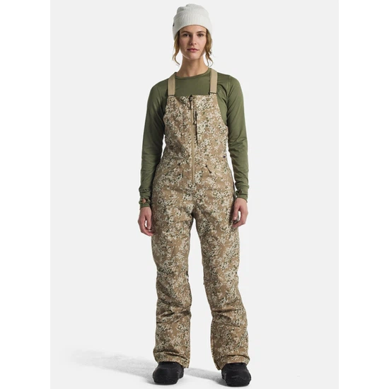 Damskie Spodnie Snowboardowe Burton Reserve Stretch 2L Bib (Snowfall Camo) FW25_1