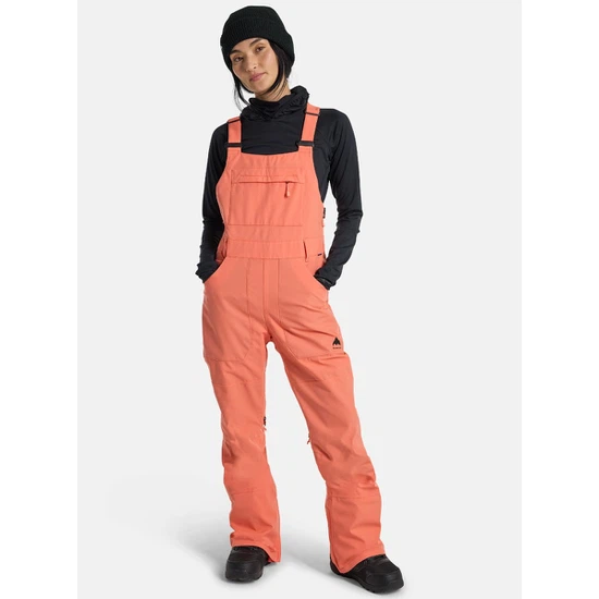 Damskie Spodnie Snowboardowe Burton Avalon 2L Stretch Bib (Peach Echo) FW25_1