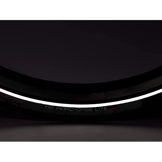 Opona hybrydowa odblaskowa Bontrager H2 Hard-Case Lite (Czarny/Odblaskowy)_4 thumbnail