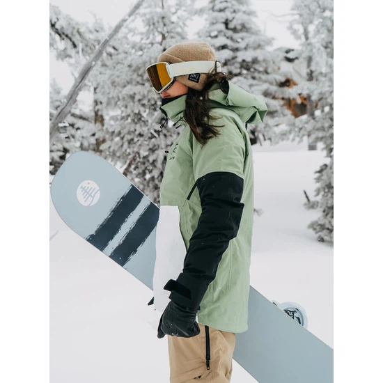 Damska Kurtka Snowboardowa Burton AK GORE-TEX 3L Kimmy (Hedge Green/Stout White/True Black) FW24_1 thumbnail
