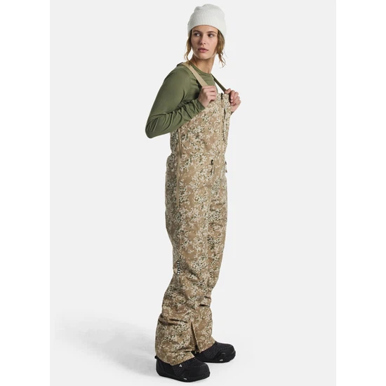 Damskie Spodnie Snowboardowe Burton Reserve Stretch 2L Bib (Snowfall Camo) FW25_2