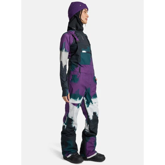 Damskie Spodnie Snowboardowe Burton Avalon 2L Stretch Bib (Forest Chalk) FW25_2