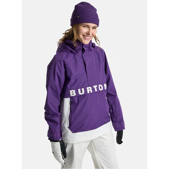 Damska Kurtka Snowboardowa Burton Frostner Anorak (Imperial Purple/Stout White) FW25_1