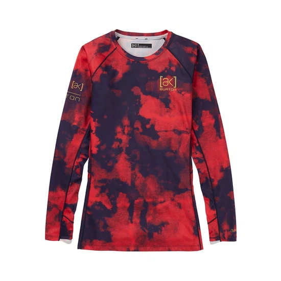 Damska Bielizna Aktywna Burton AK Helium Power Grid Crew (Hibiscus Pink/Cloud Marble) FW21_4