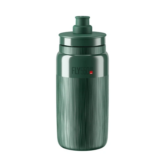 Bidon Elite Fly Tex 550ml (Dark Green/Grey Logo)_1