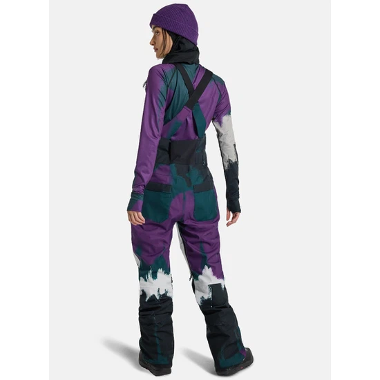 Damskie Spodnie Snowboardowe Burton Avalon 2L Stretch Bib (Forest Chalk) FW25_3