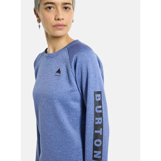 Damska Bluza Aktywna Burton Oak Crew (Slate Blue Heather) FW24_3