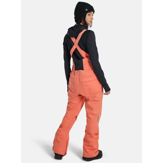 Damskie Spodnie Snowboardowe Burton Avalon 2L Stretch Bib (Peach Echo) FW25_3
