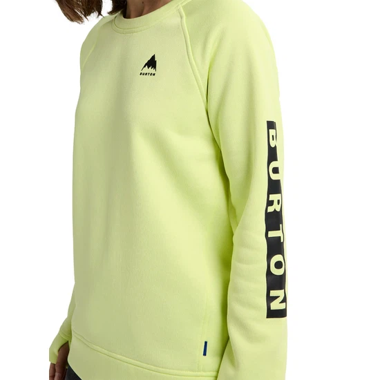 Damska Bluza Aktywna Burton Oak Crew ( Glow Yellow Green Heather) FW26_4 thumbnail
