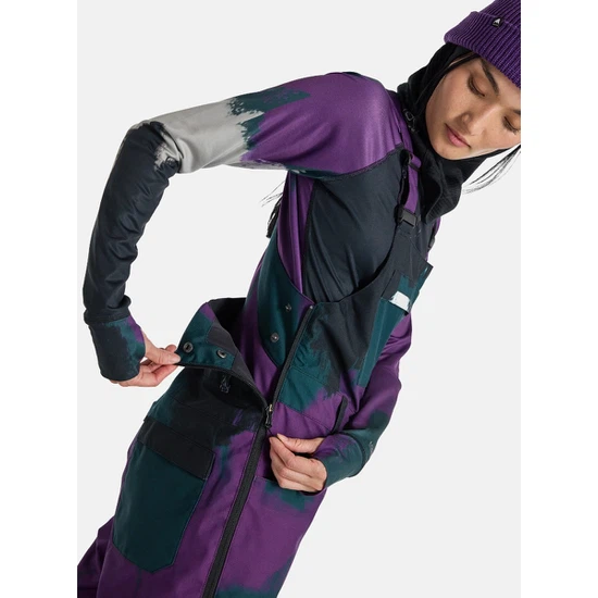 Damskie Spodnie Snowboardowe Burton Avalon 2L Stretch Bib (Forest Chalk) FW25_5