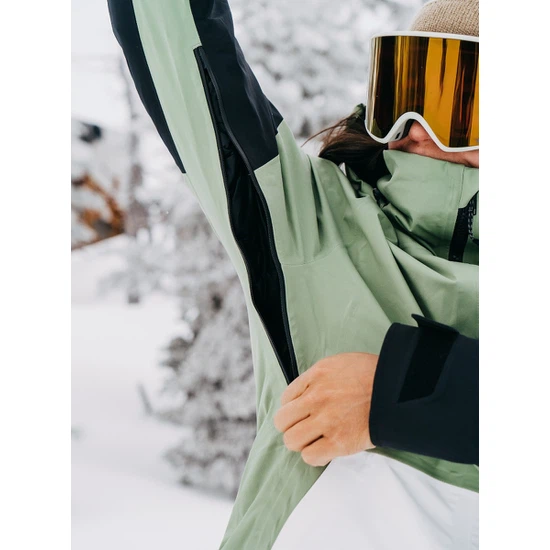 Damska Kurtka Snowboardowa Burton AK GORE-TEX 3L Kimmy (Hedge Green/Stout White/True Black) FW24_6 thumbnail