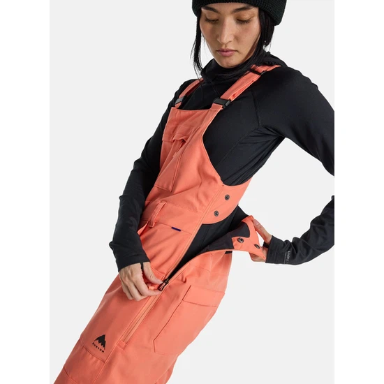 Damskie Spodnie Snowboardowe Burton Avalon 2L Stretch Bib (Peach Echo) FW25_5 thumbnail