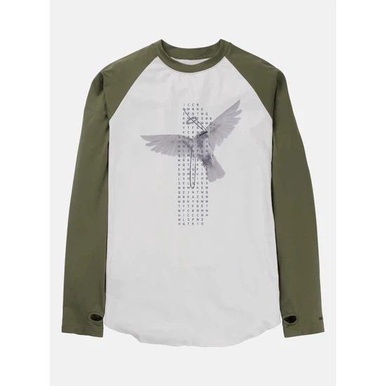 Bielizna Aktywna Burton Roadie Tech Tee (Stout White/Forest Moss) FW25_4