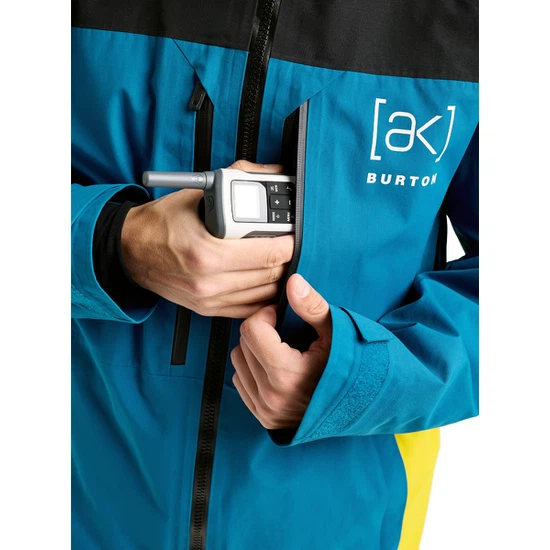 Kurtka Snowboardowa Burton AK GORE-TEX 2L Swash (True Black/Blue Teal/Atomic Yellow) FW26_5