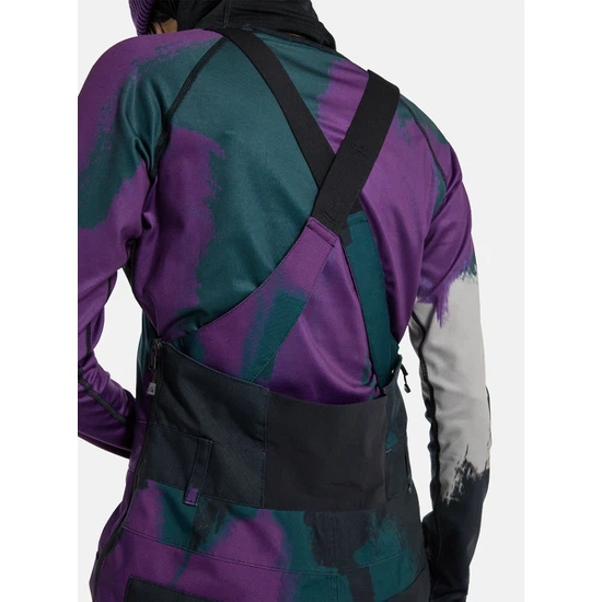 Damskie Spodnie Snowboardowe Burton Avalon 2L Stretch Bib (Forest Chalk) FW25_7
